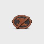 OVAL BAG CUIR TRIOMPHE IN TRIOMPHE CANVAS AND CALFSKIN TAN - Image 3